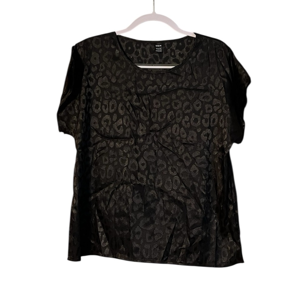 Leopard Jacquard Blouse